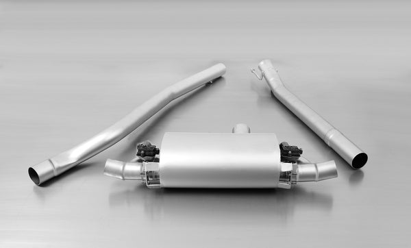 REMUS Cat-back-system with integrated valve and non resonated front section for Mercedes-Benz CLA45 AMG