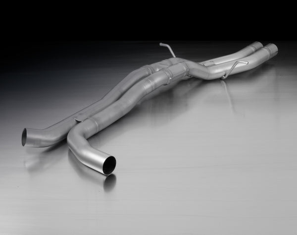 REMUS dual stainless steel connection tubes with crossover tube for Porsche Macan Turbo/S