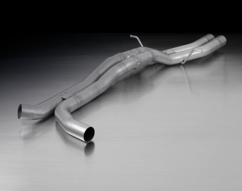 REMUS dual stainless steel connection tubes with crossover tube for Porsche Macan Turbo/S