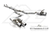 FI Exhaust Porsche 971 Panamera 2.9TT Mid Muffler X Pipe + Valvetronic Mufflers + Quad Tips