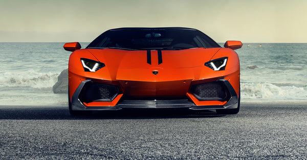 VORSTEINER Zaragoza Edizione Aero Front Spoiler Carbon Fiber PP 2x2 Glossy for LAMBORGHINI Aventador