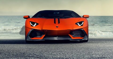 VORSTEINER Zaragoza Edizione Aero Front Spoiler Carbon Fiber PP 2x2 Glossy for LAMBORGHINI Aventador