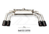 FI Exhaust Audi S3 (8V) Sedan Mid Pipe + Valvetronic Mufflers + Quad Tips