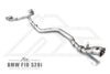 FI Exhaust BMW 520i/528i F10/F11 Front Pipe + Mid Pipe + Valvetronic Mufflers + Quad Tips
