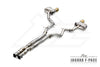 FI Exhaust Jaguar F Pace Mid Pipe + Valvetronic Mufflers + Silver Dual Tips