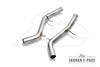 FI Exhaust Jaguar F Pace Mid Pipe + Valvetronic Mufflers + Silver Dual Tips