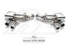 FI Exhaust Ferrari Lusso GTC4 V12 Valvetronic Mufflers + Quad Silver Tips