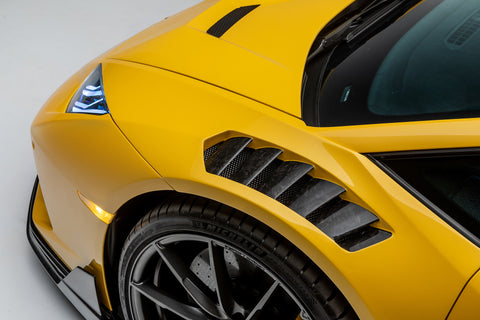 VORSTEINER Vincenzo Edizione Aero Front Fenders w/ Integrated Vents and Splash Sheilds Vorsteiner Carbon Matrix PP Glossy  for LAMBORGHINI Huracan Performante