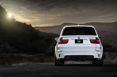 VORSTEINER VRS Rear Add-On Diffuser Carbon Fiber PP 1x1 Glossy for BMW E70 X5M