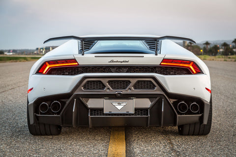 VORSTEINER Novara Edizione Aero Rear Bumper w/ Rear Diffuser Carbon Fiber PP 2x2 Glossy for LAMBORGHINI Huracan Performante