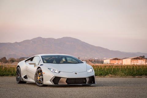 VORSTEINER Novara Edizione Aero Front Bumper w/ Front Spoiler Carbon Fiber PP 2x2 Glossy for LAMBORGHINI Huracan Performante