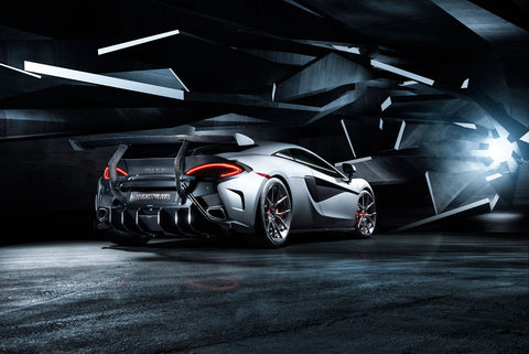 VORSTEINER 570-VX Aero Rear Bumper w/ Rear Diffuser Carbon Fiber PP 2x2 Glossy for MCLAREN 570S