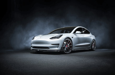 VORSTEINER VOLTA Aero Front Spoiler Carbon Fiber PP 2x2 Glossy for TESLA Model 3