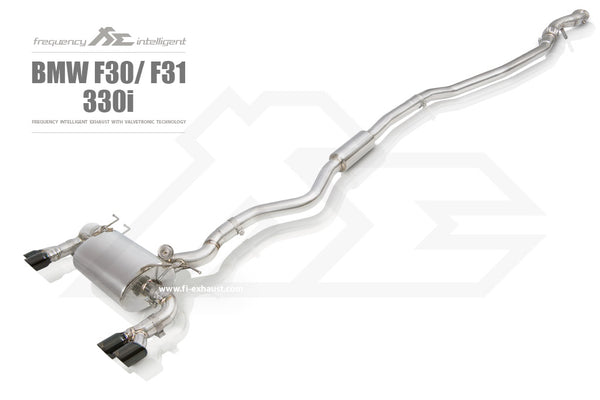 FI Exhaust BMW F30 320i/330i B48 Front Pipe + Mid Pipe + Valvetronic Muffler + Tips