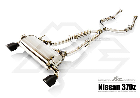 FI Exhaust Nissan 370Z Front Y Pipe + Mid Y Pipe + Valvetronic Mufflers + Dual Tips