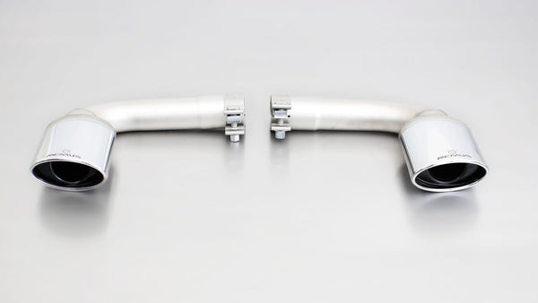 REMUS Axle-back-system rolled/angled, chromed tail pipes for Mazda 3 Sport