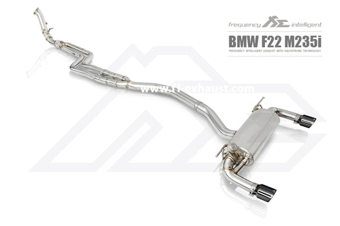 FI Exhaust BMW F22 235i Front Pipe + Mid Pipe + Valvetronic Mufflers + Dual Tips