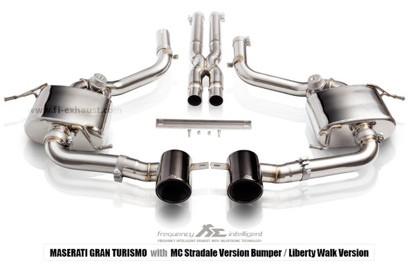 FI Exhaust Maserati Gran Turismo S (MC Bumper) Valvetronic Mufflers + Dual Tips
