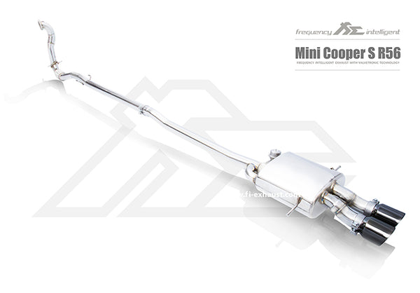 FI Exhaust Mini Cooper S (R56 R57 R59) Front Pipe + Mid Pipe + Valvetronic Mufflers + Dual Tips