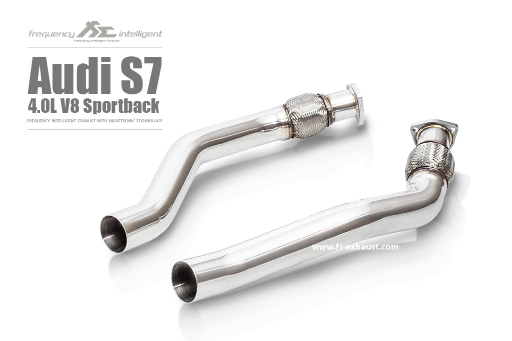 FI Exhaust Audi S7 Sportback & S6 (C7) Front Pipe + Mid X Pipe + Rear ...