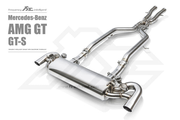 FI Exhaust Mercedes-Benz AMG GT/GTS Mid X Pipe + Valvetronic Mufflers