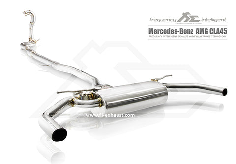 FI Exhaust Mercedes-Benz CLA45 AMG Front Pipe + Mid Pipe + Valvetronic Mufflers + Dual Tips