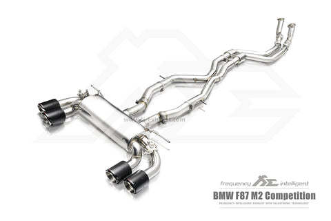 FI Exhaust BMW M2 Competition F87N Front Pipe + Mid X Pipe + Valvetronic Mufflers + Quad Tips