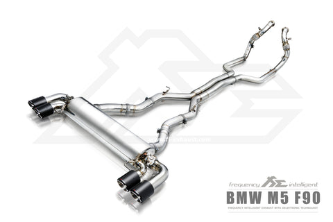 FI Exhaust BMW M5 F90 Front Pipe + Mid Pipe + Valvetronic Mufflers + Quad Tips