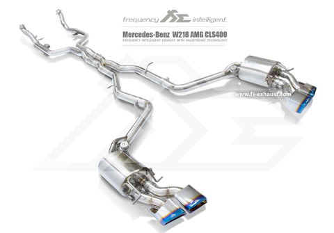 FI Exhaust Mercedes-Benz CLS400 Mid X Pipe + Valvetronic Mufflers
