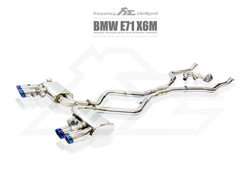 FI Exhaust BMW X5M/X6M E71 Front Pipe + Mid Pipe + Valvetronic Mufflers + Quad Tips