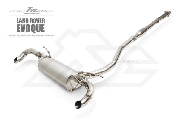 FI Exhaust Range Rover Evoque 2nd Cat Delete Pipe + Mid Pipe + Valvetronic Mufflers + Quad Tips