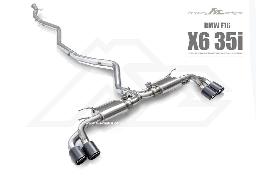 FI Exhaust BMW X6 35i F16 Front Pipe + Mid Pipe + Valvetronic Mufflers