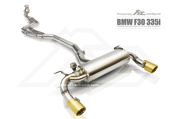 FI Exhaust BMW F30 335i N55 Front Pipe + Mid Pipe + Valvetronic Muffler + Tips