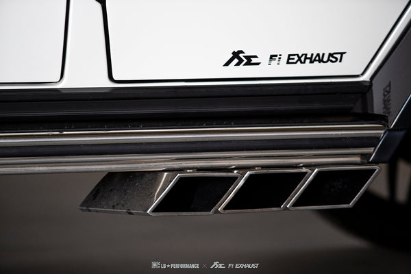 FI Exhaust Mercedes-Benz G63 AMG Valvetronic Mufflers + Triple Square Tips