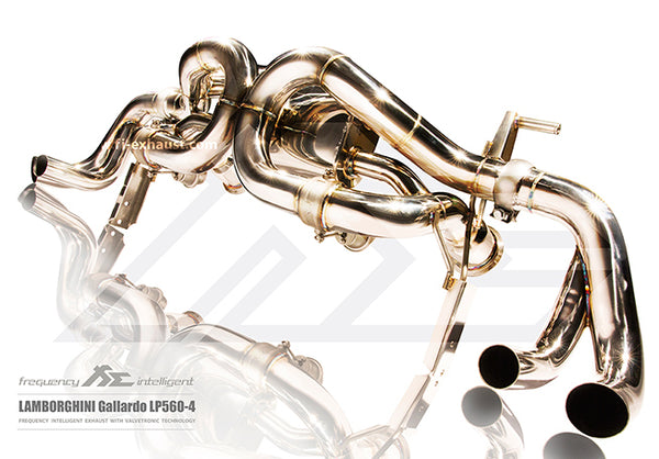 FI Exhaust Lamborghini Gallardo LP570-4 Catback Valvetronic Mufflers + Quad Tips