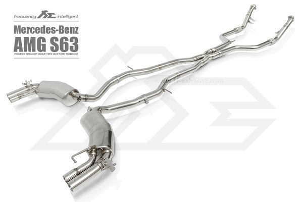 FI Exhaust Mercedes-Benz S63 AMG Coupe Mid X Pipe + Valvetronic Mufflers