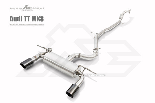 FI Exhaust Audi TT MK3 Mid Pipe + Valvetronic Mufflers + Dual Tips