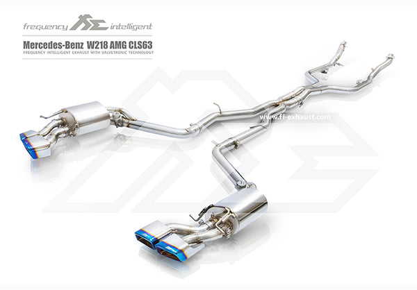 FI Exhaust Mercedes-Benz CLS63 AMG Mid X Pipe + Valvetronic Mufflers + Quad Tips